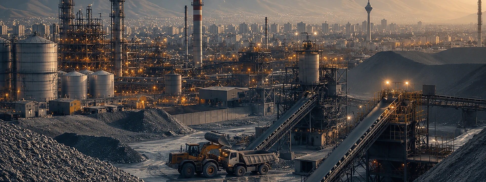 Industrial and mineral production facilities near Tehran