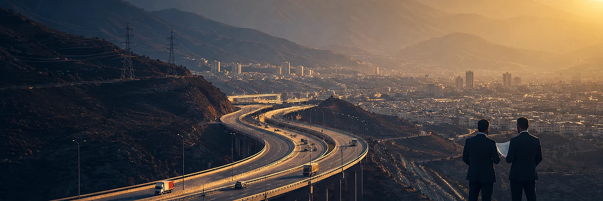 مسیرهای شهری تهران در هنگام غروب